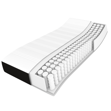 vidaXL Στρώμα με Pocket Springs Μεσαίας Σκληρότητας Μαύρο 180x200x20cm Υφασμάτινο 1 τεμ. - Διπλό