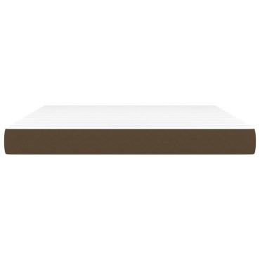 vidaXL Στρώμα με Pocket Springs Σκούρο Καφέ 180x200x20cm Υφασμάτινο 1 τεμ. - Διπλό