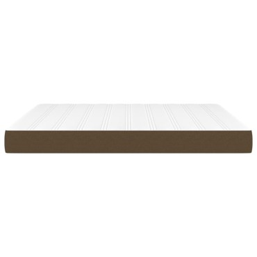 vidaXL Στρώμα με Pocket Springs Σκούρο Καφέ 180x200x20cm Υφασμάτινο 1 τεμ. - Διπλό