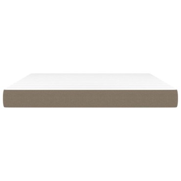 vidaXL Στρώμα με Pocket Springs Μεσαίας Σκληρότητας Taupe 180x200x20cm Υφασμάτινο 1 τεμ. - Διπλό