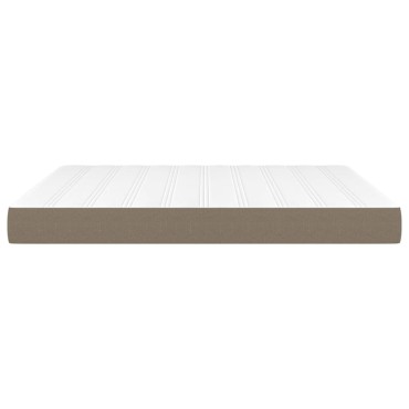 vidaXL Στρώμα με Pocket Springs Μεσαίας Σκληρότητας Taupe 180x200x20cm Υφασμάτινο 1 τεμ. - Διπλό