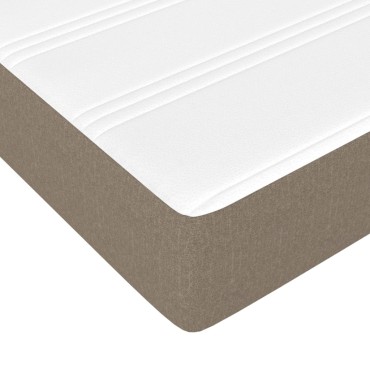 vidaXL Στρώμα με Pocket Springs Μεσαίας Σκληρότητας Taupe 180x200x20cm Υφασμάτινο 1 τεμ. - Διπλό