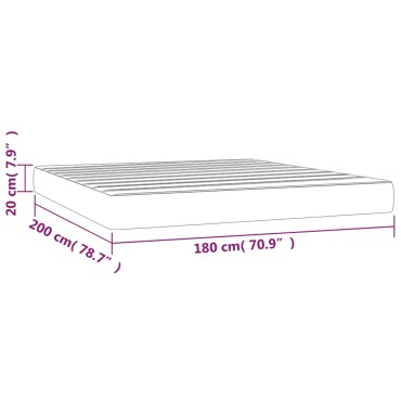 vidaXL Στρώμα με Pocket Springs Μεσαίας Σκληρότητας Taupe 180x200x20cm Υφασμάτινο 1 τεμ. - Διπλό