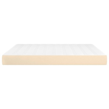 vidaXL Στρώμα με Pocket Springs Κρεμ 180x200x20cm Υφασμάτινο 1 τεμ. - Διπλό