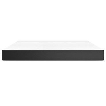 vidaXL Στρώμα με Pocket Springs Μαύρο 180x200x20cm Συνθετικό Δέρμα 1 τεμ. - Διπλό