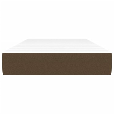 vidaXL Στρώμα με Pocket Springs Σκούρο Καφέ 80x200x20cm Υφασμάτινο 1 τεμ. - Μονό
