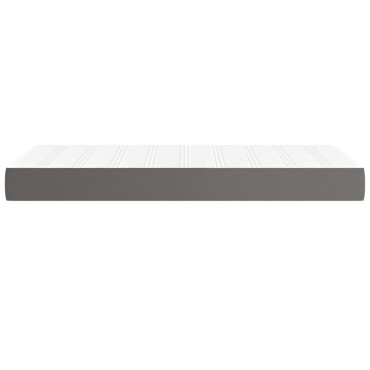 vidaXL Στρώμα με Pocket Springs Γκρι 80x200x20cm Συνθετικό Δέρμα 1 τεμ. - Μονό