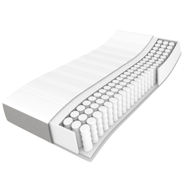 vidaXL Στρώμα με Pocket Springs Ανοιχτό Γκρι 90x190x20cm Υφασμάτινο 1 τεμ. - Μονό