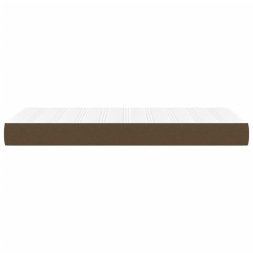 vidaXL Στρώμα με Pocket Springs Σκούρο Καφέ 90x190x20cm Βελούδινο 1 τεμ. - Μονό