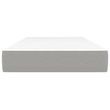 vidaXL Στρώμα με Pocket Springs Ανοιχτό Γκρι 90x200x20cm Υφασμάτινο 1 τεμ. - Μονό