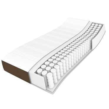vidaXL Στρώμα με Pocket Springs Μεσαίας Σκληρότητας Σκούρο Καφέ 90x200x20cm Υφασμάτινο 1 τεμ. - Μονό