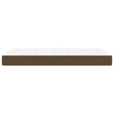 vidaXL Στρώμα με Pocket Springs Σκούρο Καφέ 90x200x20cm Υφασμάτινο 1 τεμ. - Μονό