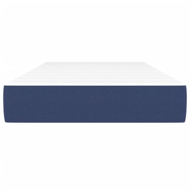 vidaXL Στρώμα με Pocket Springs Μπλε 90x200x20cm Υφασμάτινο 1 τεμ. - Μονό