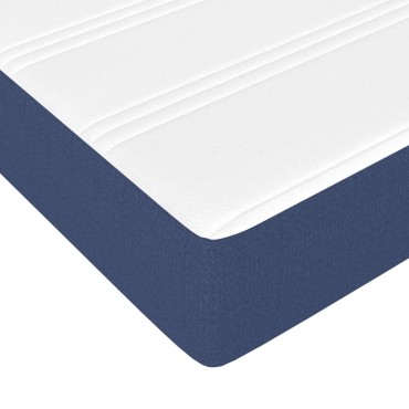 vidaXL Στρώμα με Pocket Springs Μπλε 90x200x20cm Υφασμάτινο 1 τεμ. - Μονό