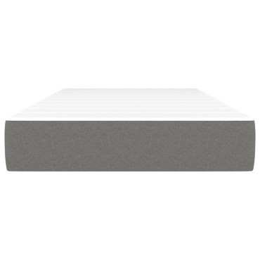 vidaXL Στρώμα με Pocket Springs Σκούρο Γκρι 100x200x20cm Υφασμάτινο 1 τεμ. - Μονό