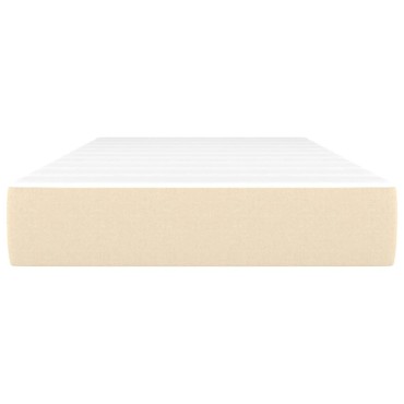 vidaXL Στρώμα με Pocket Springs Κρεμ 100x200x20cm Υφασμάτινο 1 τεμ. - Μονό