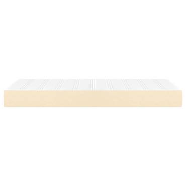 vidaXL Στρώμα με Pocket Springs Κρεμ 100x200x20cm Υφασμάτινο 1 τεμ. - Μονό