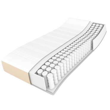 vidaXL Στρώμα με Pocket Springs Κρεμ 100x200x20cm Υφασμάτινο 1 τεμ. - Μονό