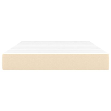 vidaXL Στρώμα με Pocket Springs Κρεμ 120x200x20cm Υφασμάτινο 1 τεμ. - Μονό