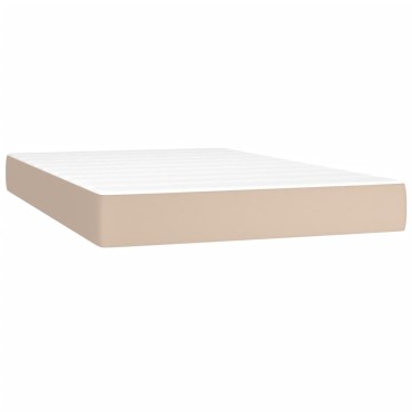vidaXL Στρώμα με Pocket Springs Καπουτσίνο 120x200x20cm Συνθ. Δέρμα 1 τεμ. - Μονό