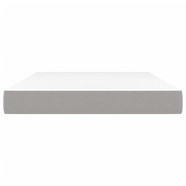 vidaXL Στρώμα με Pocket Springs Ανοιχτό Γκρι 140x190x20cm Υφασμάτινο 1 τεμ. - Μονό