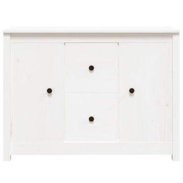 vidaXL Ντουλάπι Λευκό 100x35x74cm από Μασίφ Ξύλο Πεύκου 1 τεμ.