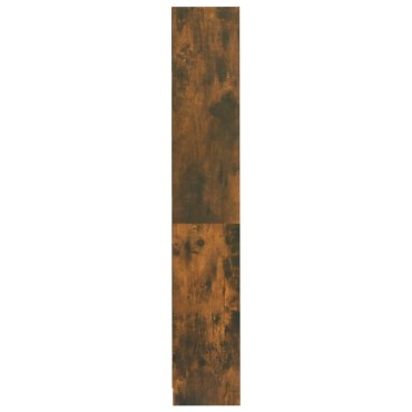 vidaXL Βιβλιοθήκη με 4 Ράφια Καπνιστή Δρυς 80x24x142cm Επεξεργ. Ξύλο 1 τεμ.