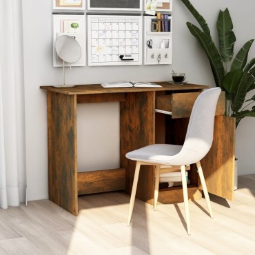 vidaXL Γραφείο Καπνιστή Δρυς 100x50x76cm από Επεξεργασμένο Ξύλο 1 τεμ.