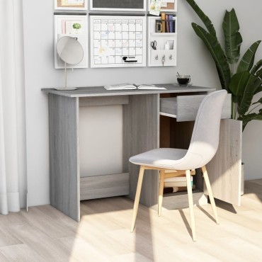 vidaXL Γραφείο Γκρι Sonoma 100x50x76cm από Επεξεργασμένο Ξύλο 1 τεμ.