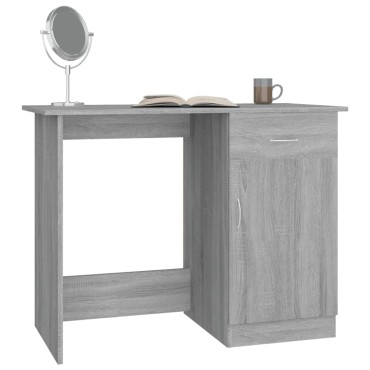 vidaXL Γραφείο Γκρι Sonoma 100x50x76cm από Επεξεργασμένο Ξύλο 1 τεμ.