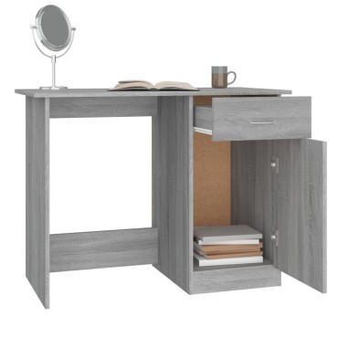 vidaXL Γραφείο Γκρι Sonoma 100x50x76cm από Επεξεργασμένο Ξύλο 1 τεμ.