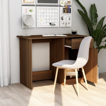 vidaXL Γραφείο Καφέ Δρυς 100x50x76cm από Επεξεργασμένο Ξύλο 1 τεμ.