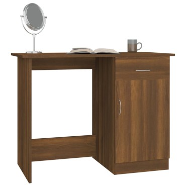 vidaXL Γραφείο Καφέ Δρυς 100x50x76cm από Επεξεργασμένο Ξύλο 1 τεμ.