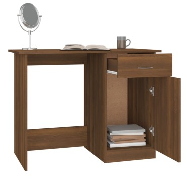 vidaXL Γραφείο Καφέ Δρυς 100x50x76cm από Επεξεργασμένο Ξύλο 1 τεμ.