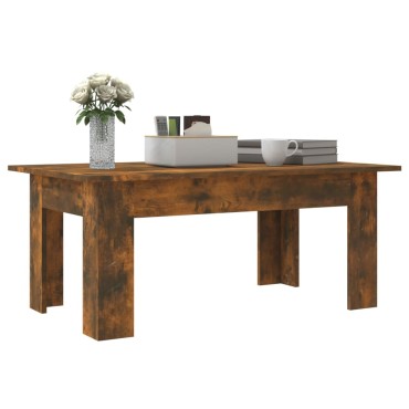 vidaXL Τραπεζάκι Σαλονιού Καπνιστή Δρυς 100x60x42cm Επεξεργασμ. Ξύλο 1 τεμ.