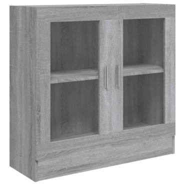 vidaXL Βιτρίνα Γκρι Sonoma 82,5x30,5x80cm από Επεξεργασμένο Ξύλο 1 τεμ.