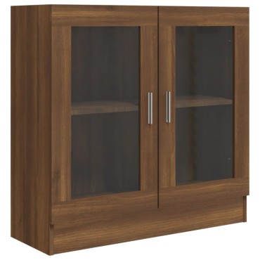 vidaXL Βιτρίνα Καφέ Δρυς 82,5x30,5x80cm από Επεξεργασμένο Ξύλο 1 τεμ.