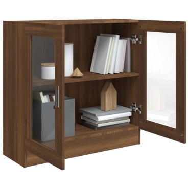 vidaXL Βιτρίνα Καφέ Δρυς 82,5x30,5x80cm από Επεξεργασμένο Ξύλο 1 τεμ.