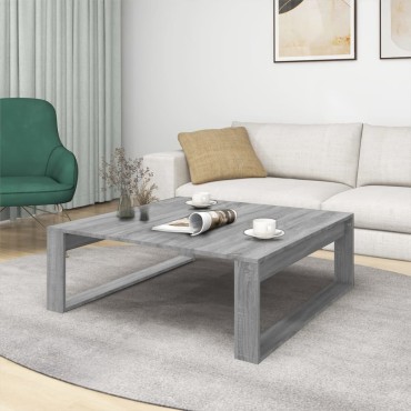 vidaXL Τραπεζάκι Σαλονιού Γκρι Sonoma 100x100x35cm Επεξεργασμένο Ξύλο 1 τεμ.