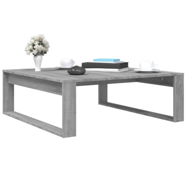 vidaXL Τραπεζάκι Σαλονιού Γκρι Sonoma 100x100x35cm Επεξεργασμένο Ξύλο 1 τεμ.