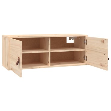 vidaXL Ντουλάπια Τοίχου 2 τεμ. 80x30x30cm από Μασίφ Ξύλο Πεύκου