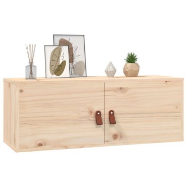 vidaXL Ντουλάπια Τοίχου 2 τεμ. 80x30x30cm από Μασίφ Ξύλο Πεύκου