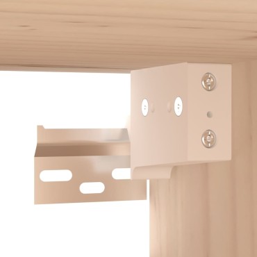 vidaXL Ντουλάπια Τοίχου 2 τεμ. 80x30x30cm από Μασίφ Ξύλο Πεύκου