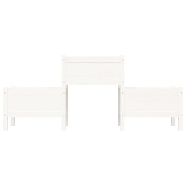 vidaXL Ζαρντινιέρα Λευκό 178,5 x 44 x 75 εκ. από Μασίφ Ξύλο Πεύκου