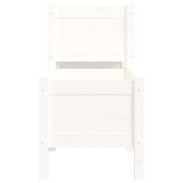 vidaXL Ζαρντινιέρα Λευκό 178,5 x 44 x 75 εκ. από Μασίφ Ξύλο Πεύκου