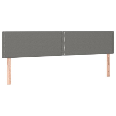 vidaXL Κεφαλάρια Κρεβατιού 2 τεμ. Σκ. Γκρι 90x5x78/88cm Υφασμάτινο