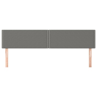 vidaXL Κεφαλάρια Κρεβατιού 2 τεμ. Σκ. Γκρι 90x5x78/88cm Υφασμάτινο