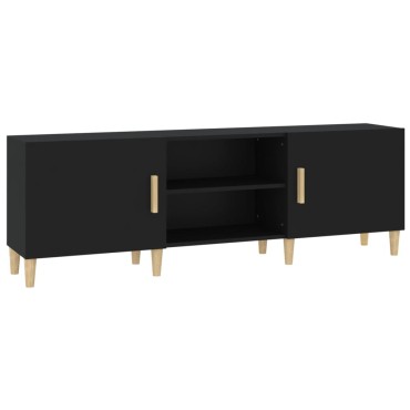vidaXL Έπιπλο Τηλεόρασης Μαύρο 150x30x50cm Επεξεργασμένο Ξύλο