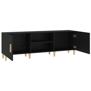 vidaXL Έπιπλο Τηλεόρασης Μαύρο 150x30x50cm Επεξεργασμένο Ξύλο