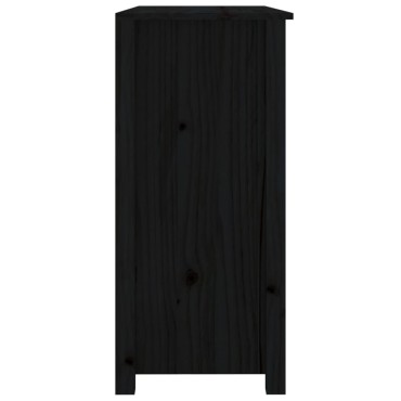 vidaXL Ντουλάπι Μαύρο 100x35x74cm από Μασίφ Ξύλο Πεύκου 1 τεμ.